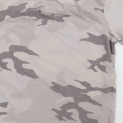 George Boys Beige Camouflage  Basic T-Shirt Size 7-8 Years
