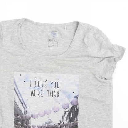 Womens UK Size 12 NEXT Grey Basic T-Shirt