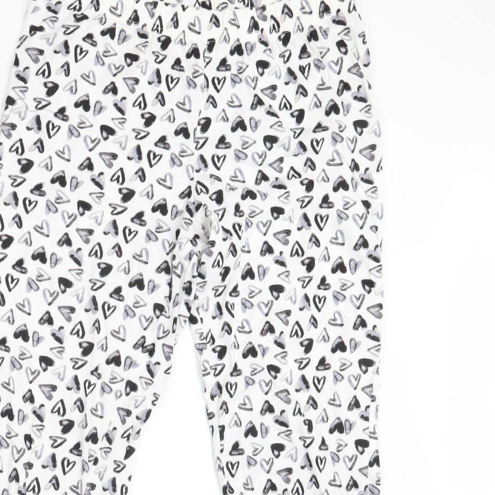 Womens UK Size M NEXT Regular Fit Sweatpants White Trousers