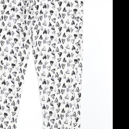 Womens UK Size M NEXT Regular Fit Sweatpants White Trousers