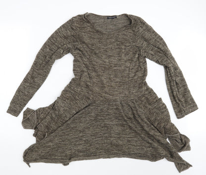 Made in Italy Womens Brown   T-Shirt Dress  One Size