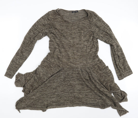 Made in Italy Womens Brown   T-Shirt Dress  One Size