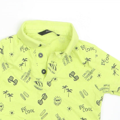 George Boys Yellow   Pullover Polo Size 2-3 Years