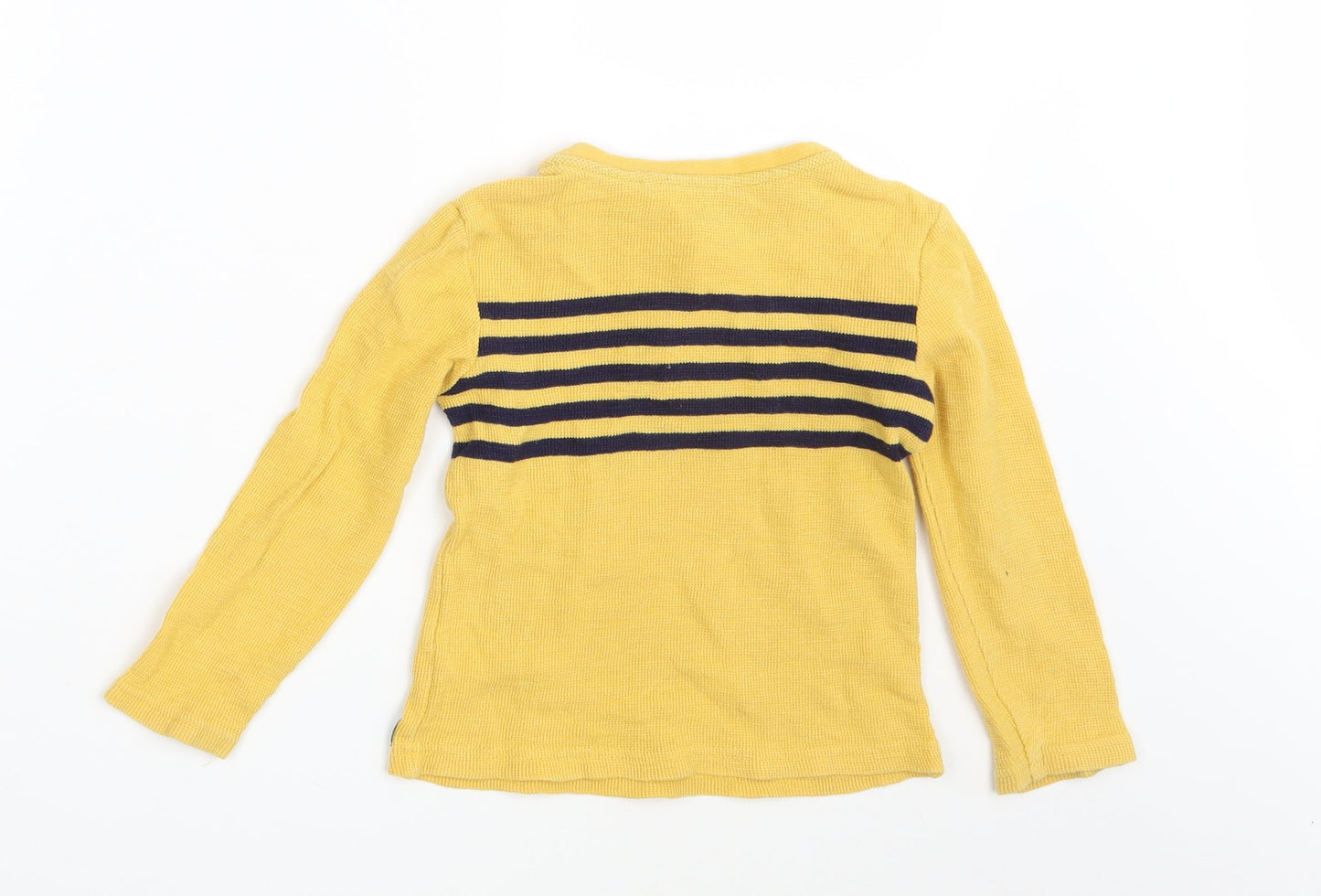 George Boys Yellow Striped Knit Pullover Jumper Size 4 Years