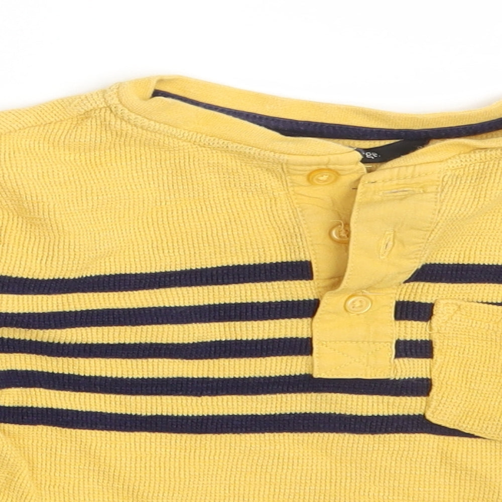 George Boys Yellow Striped Knit Pullover Jumper Size 4 Years