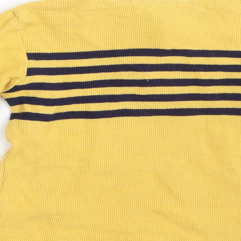 George Boys Yellow Striped Knit Pullover Jumper Size 4 Years