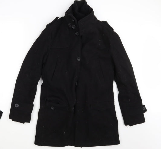 Cedar Wood State Womens Black   Overcoat Coat Size XS