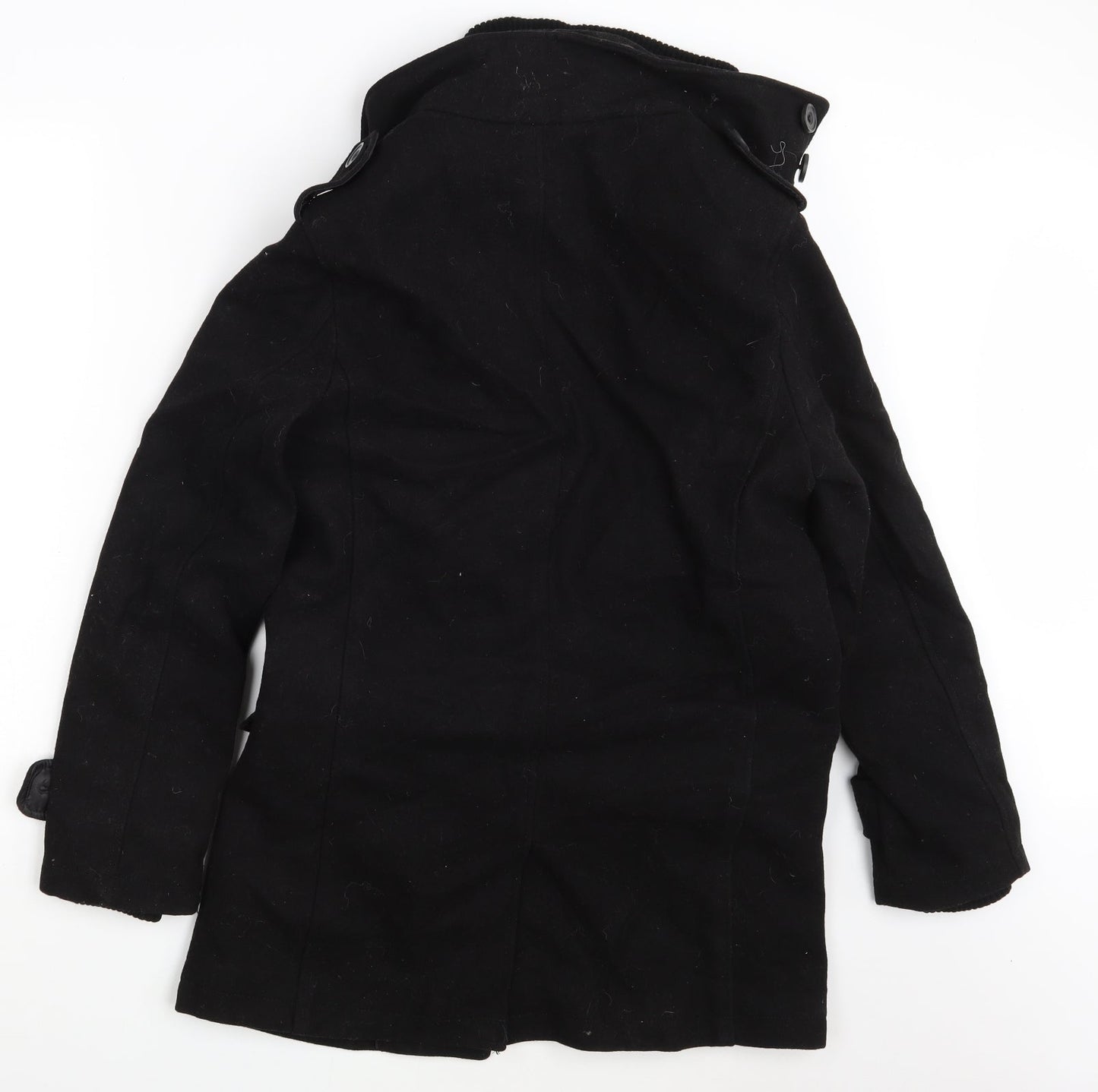 Cedar Wood State Womens Black   Overcoat Coat Size XS