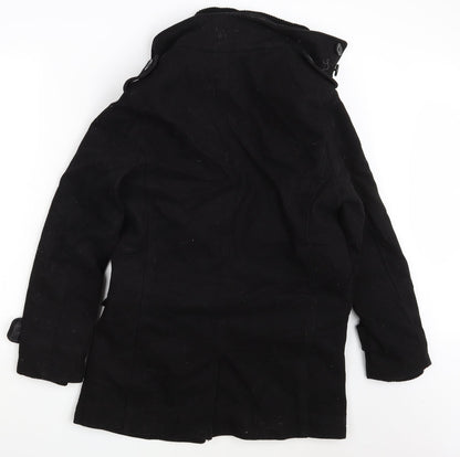 Cedar Wood State Womens Black   Overcoat Coat Size XS