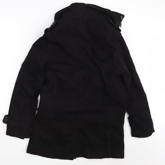 Cedar Wood State Womens Black   Overcoat Coat Size XS