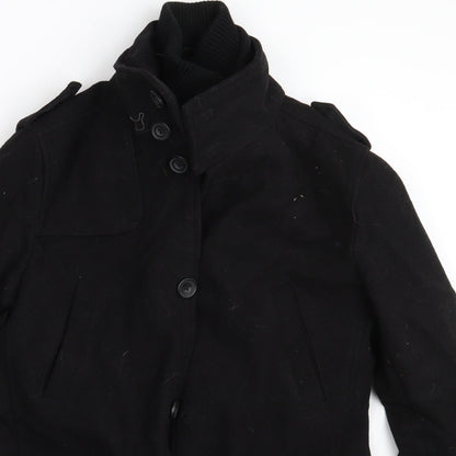 Cedar Wood State Womens Black   Overcoat Coat Size XS