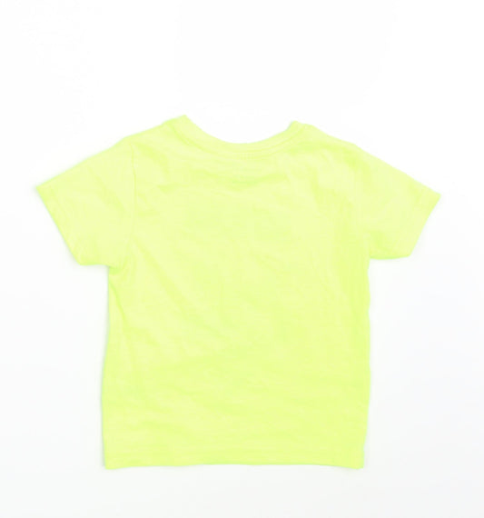 Primark Boys Yellow   Basic T-Shirt Size 2-3 Years
