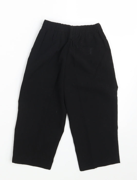 Ricardo Boys Black   Dress Pants Trousers One Size - Waist 16in; Inside  leg 13in