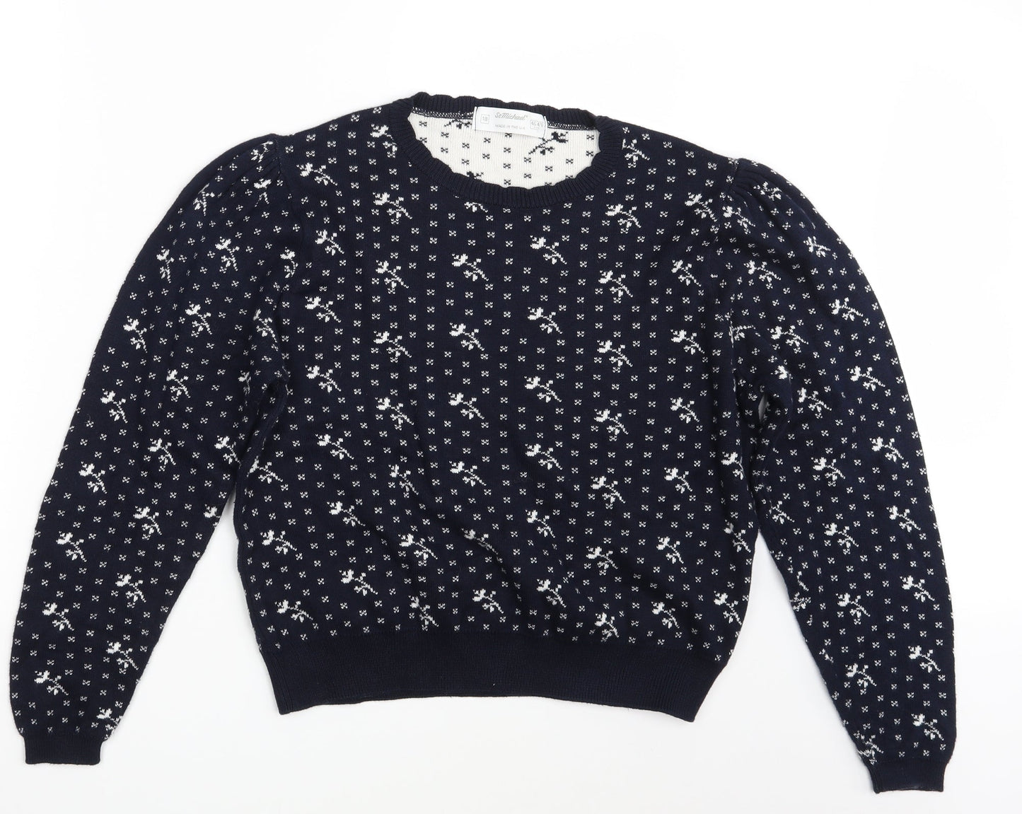 Womens UK Size 18 M&S Blue Pullover Jumper