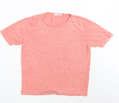 Additional front view of Marks & Spencer women’s pink pullover sweatshirt, size UK 16