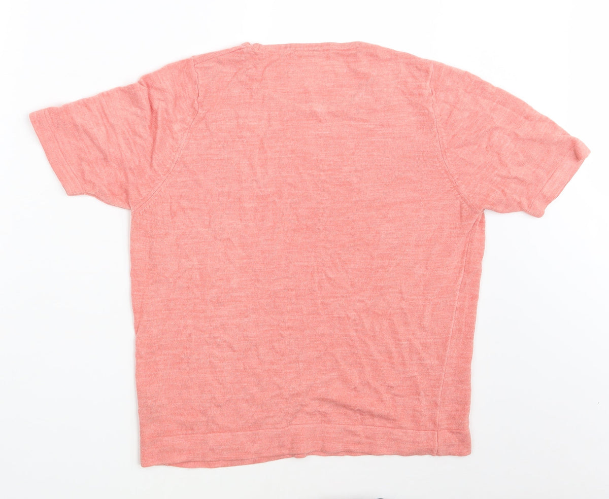 Back view of Marks & Spencer women’s pink pullover sweatshirt, size UK 16