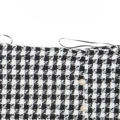 SheIn Womens Black Check  Mini Skirt Size XS