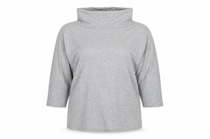 Front view of Marks & Spencer women’s grey pullover sweatshirt, size UK 14
