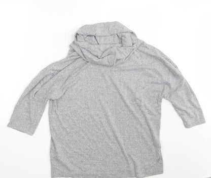 Back view of Marks & Spencer women’s grey pullover sweatshirt, size UK 14