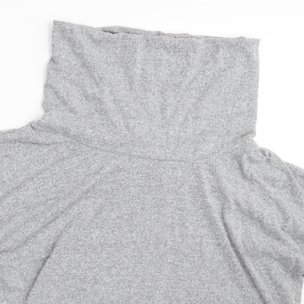 Close-up detail of Marks & Spencer women’s grey pullover sweatshirt, size UK 14