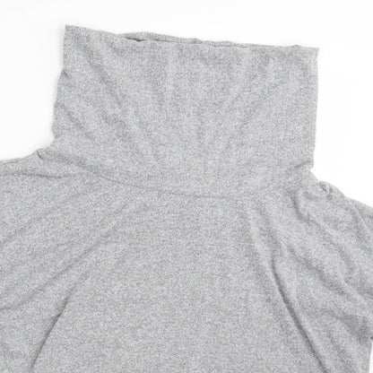Close-up detail of Marks & Spencer women’s grey pullover sweatshirt, size UK 14