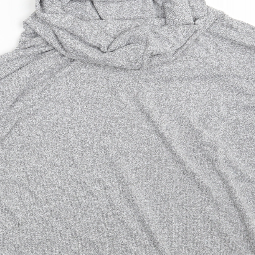 Brand and care label for Marks & Spencer women’s grey pullover sweatshirt, size UK 14