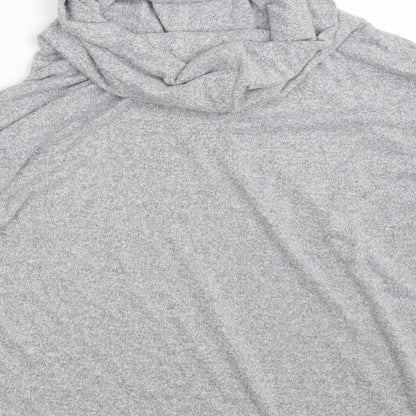 Brand and care label for Marks & Spencer women’s grey pullover sweatshirt, size UK 14