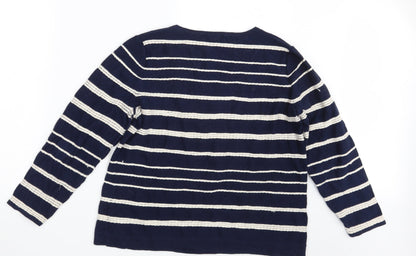 Womens UK Size M Bonmarché Blue Pullover Jumper