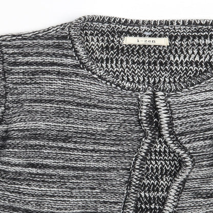 i-ZEN Womens Black   Cardigan Jumper One Size