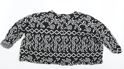 tOPSH Womens Black Argyle/Diamond  Pullover Jumper Size 8