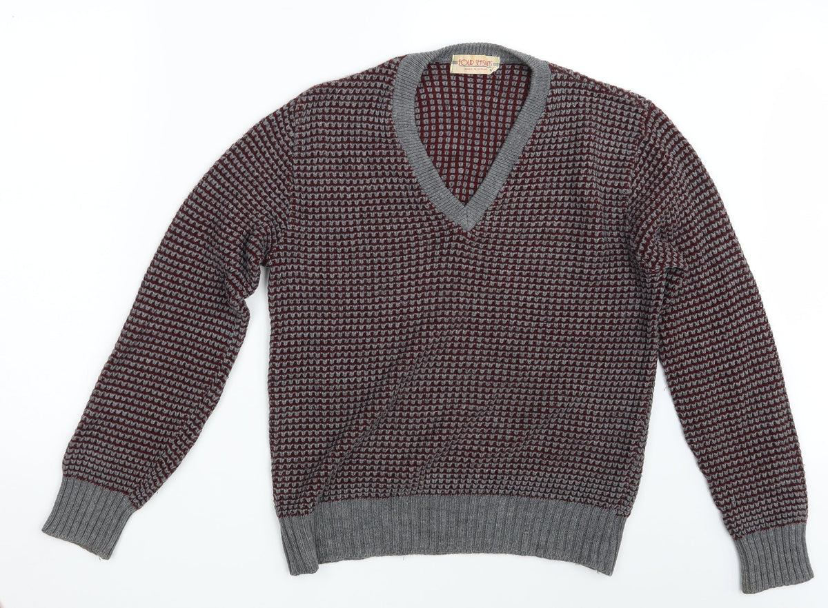 Additional front view of Four Seasons men’s purple jumper, size S