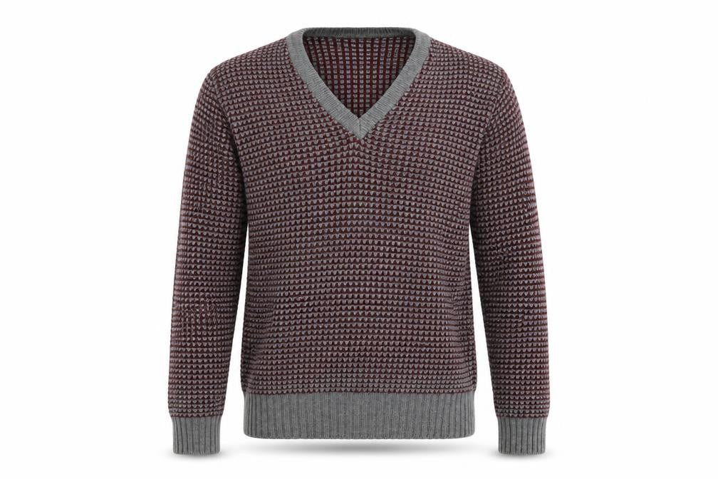 Front view of Four Seasons men’s purple jumper, size S