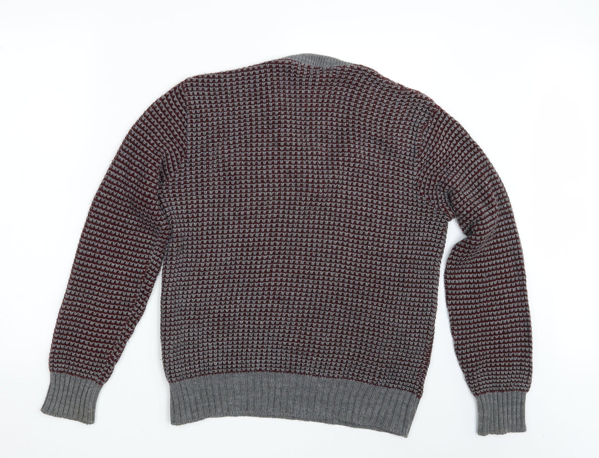 Back view of Four Seasons men’s purple jumper, size S