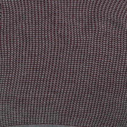 Brand and care label for Four Seasons men’s purple jumper, size S