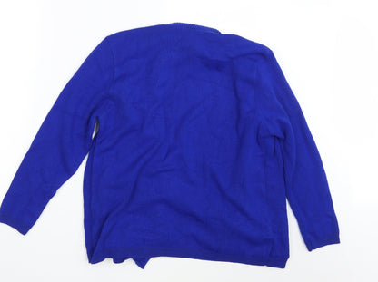 Envy Womens Blue Striped  Pullover Jumper Size L