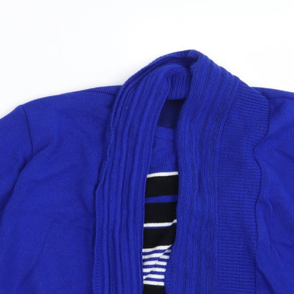 Envy Womens Blue Striped  Pullover Jumper Size L