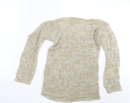 Womens UK Size 8 Atmosphere Beige Pullover Jumper