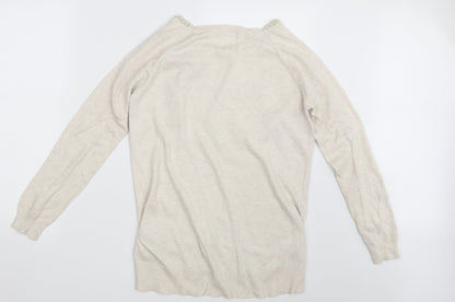 Womens UK Size S Oasis Beige Pullover Jumper