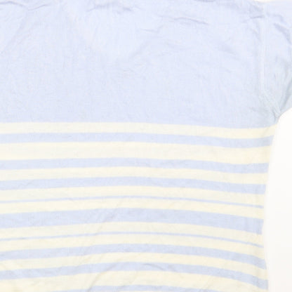 Sara Woman Womens Blue Striped  Pullover Sweatshirt Size 14
