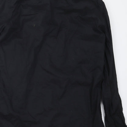 H&M Mens Black    Button-Up Size L
