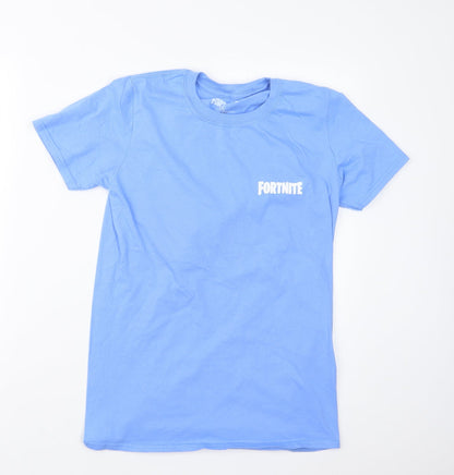 Mens UK Size S Fortnite Blue  T-Shirt