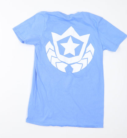 Mens UK Size S Fortnite Blue  T-Shirt