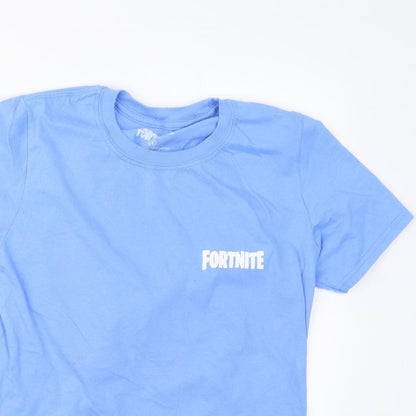 Mens UK Size S Fortnite Blue  T-Shirt