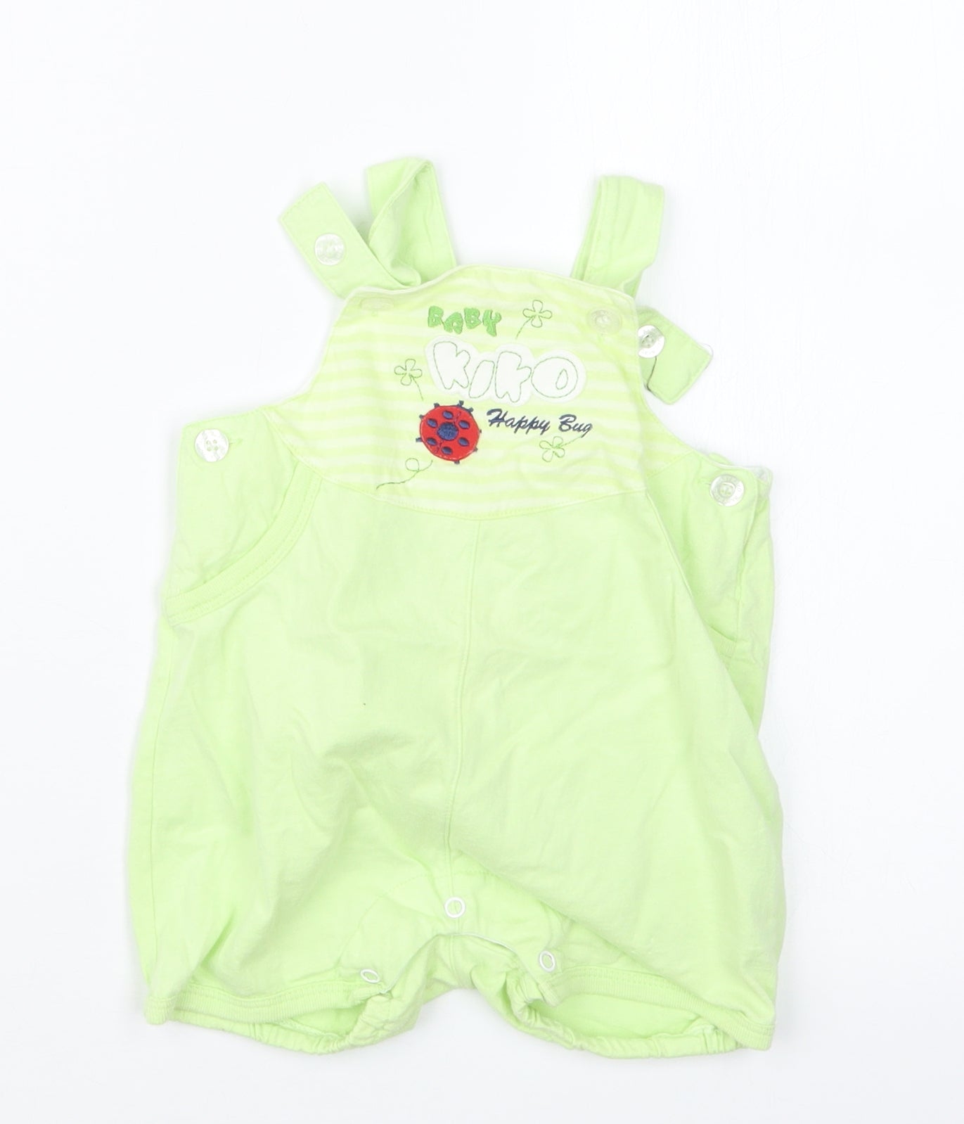 Baby Kiko Girls Green   Dungaree Outfit/Set Size 6-9 Months