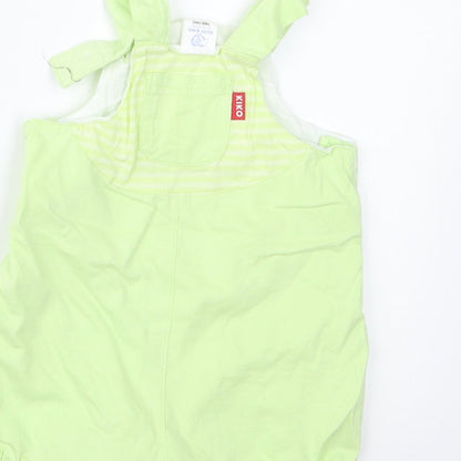Baby Kiko Girls Green   Dungaree Outfit/Set Size 6-9 Months