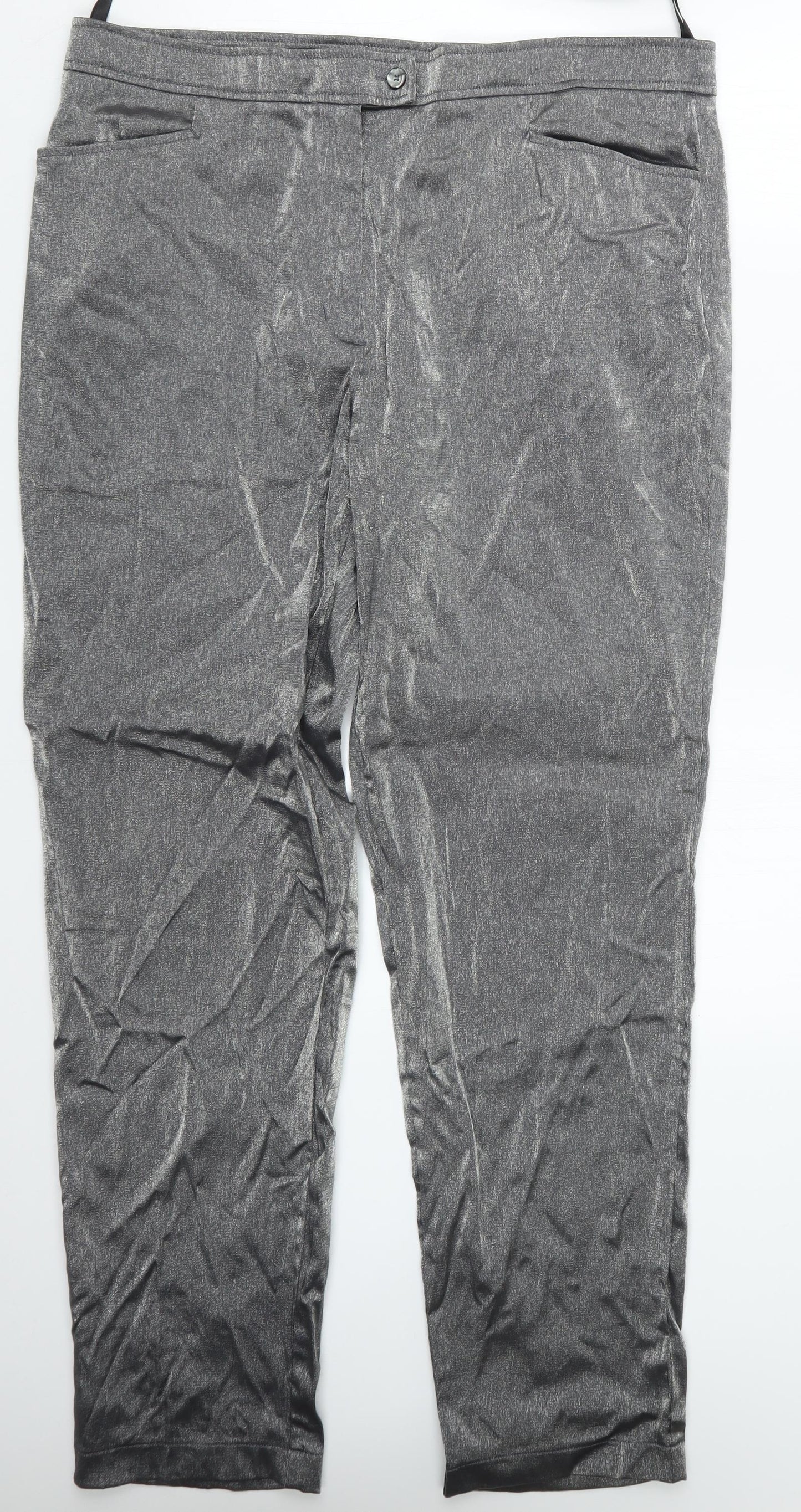 Womens UK Size 36 in Preworn Regular Fit  Silver Trousers