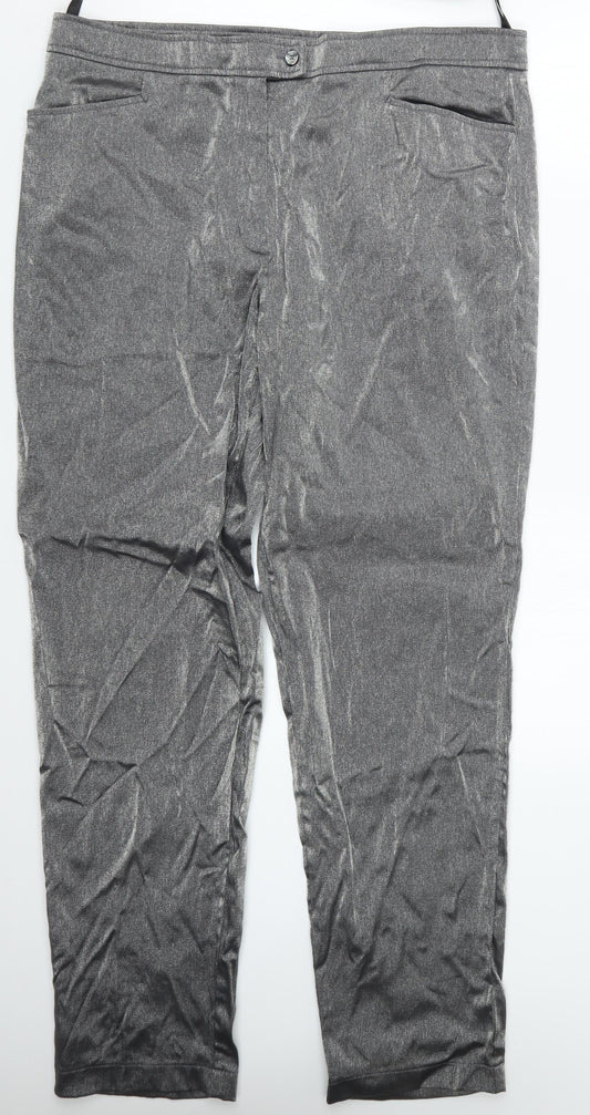 Womens UK Size 36 in Preworn Regular Fit  Silver Trousers