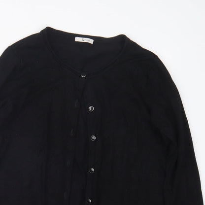TU Womens Black  Knit Cape Jumper Size 10