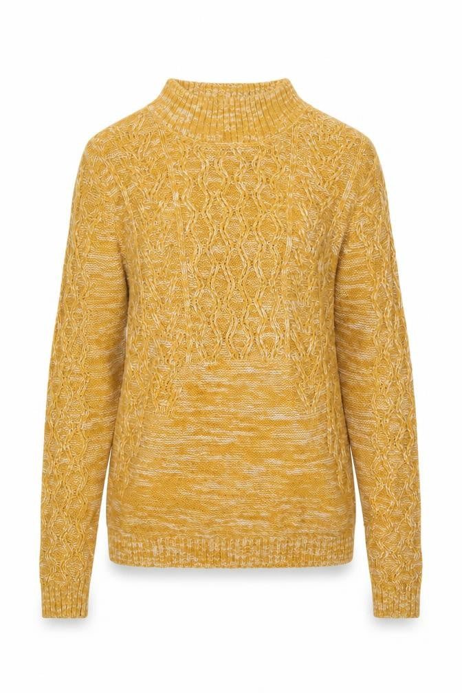Womens UK Size M Papaya Yellow Pullover Jumper