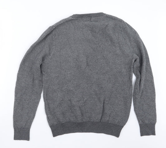 Primark Mens Grey  Knit Pullover Jumper Size M